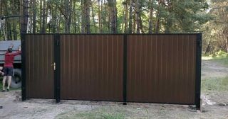 Купить распашные ворота из профнастила Пушкино, цена от 2789 руб.